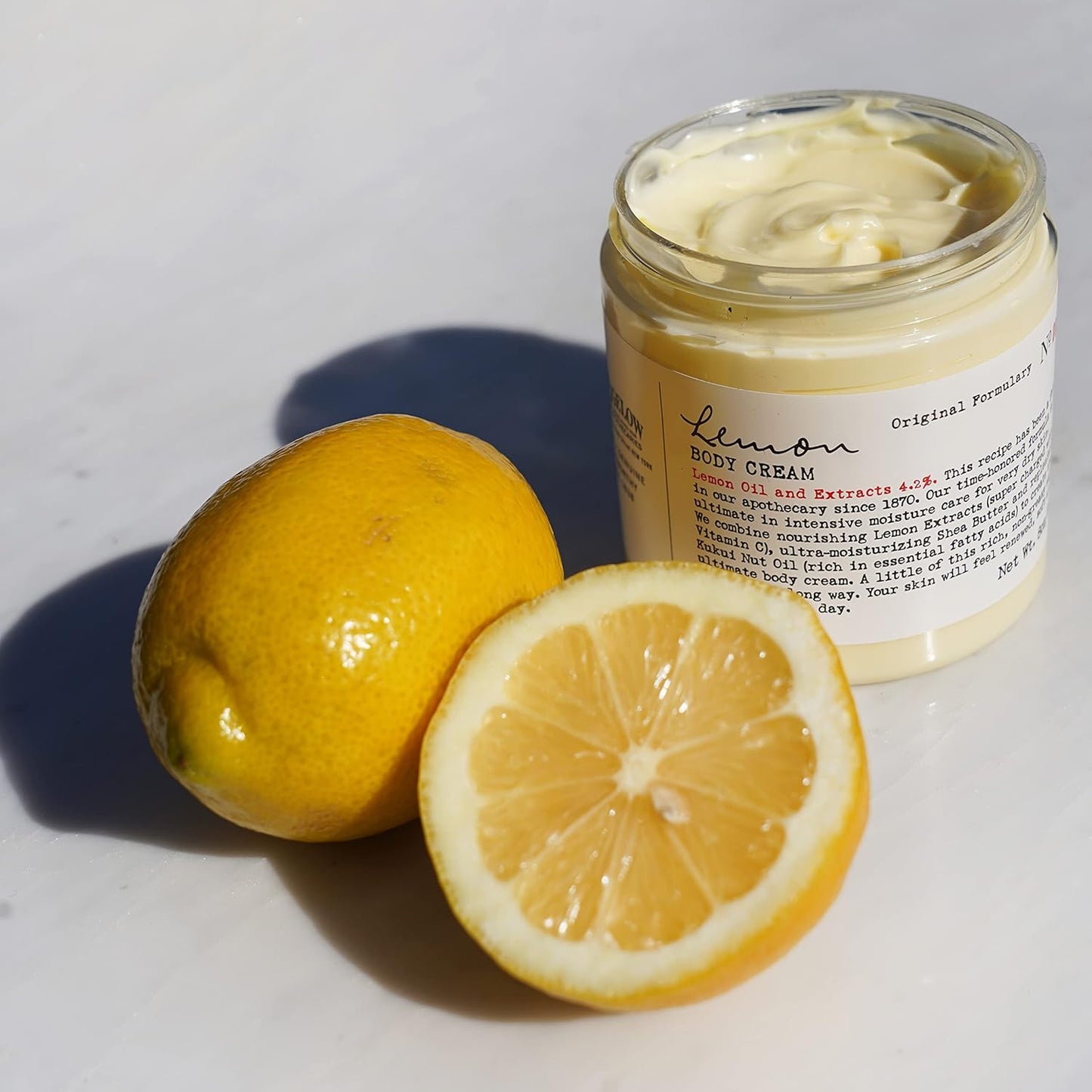 No. 005 Lemon Body Cream with Lemon Oil and Extracts, Moisturizes Dry Skin, 8 Ounces